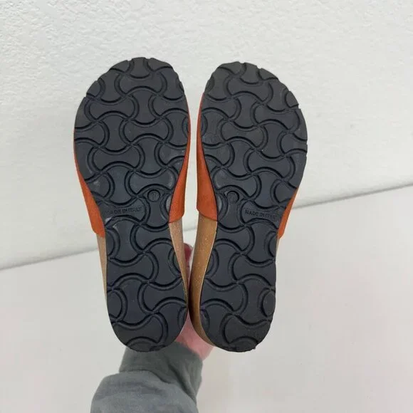 Marina Luna Suede Leather Wedge Comfort Slide Sandals Italy Made Shoes Womens 7 - Picture 8 of 8